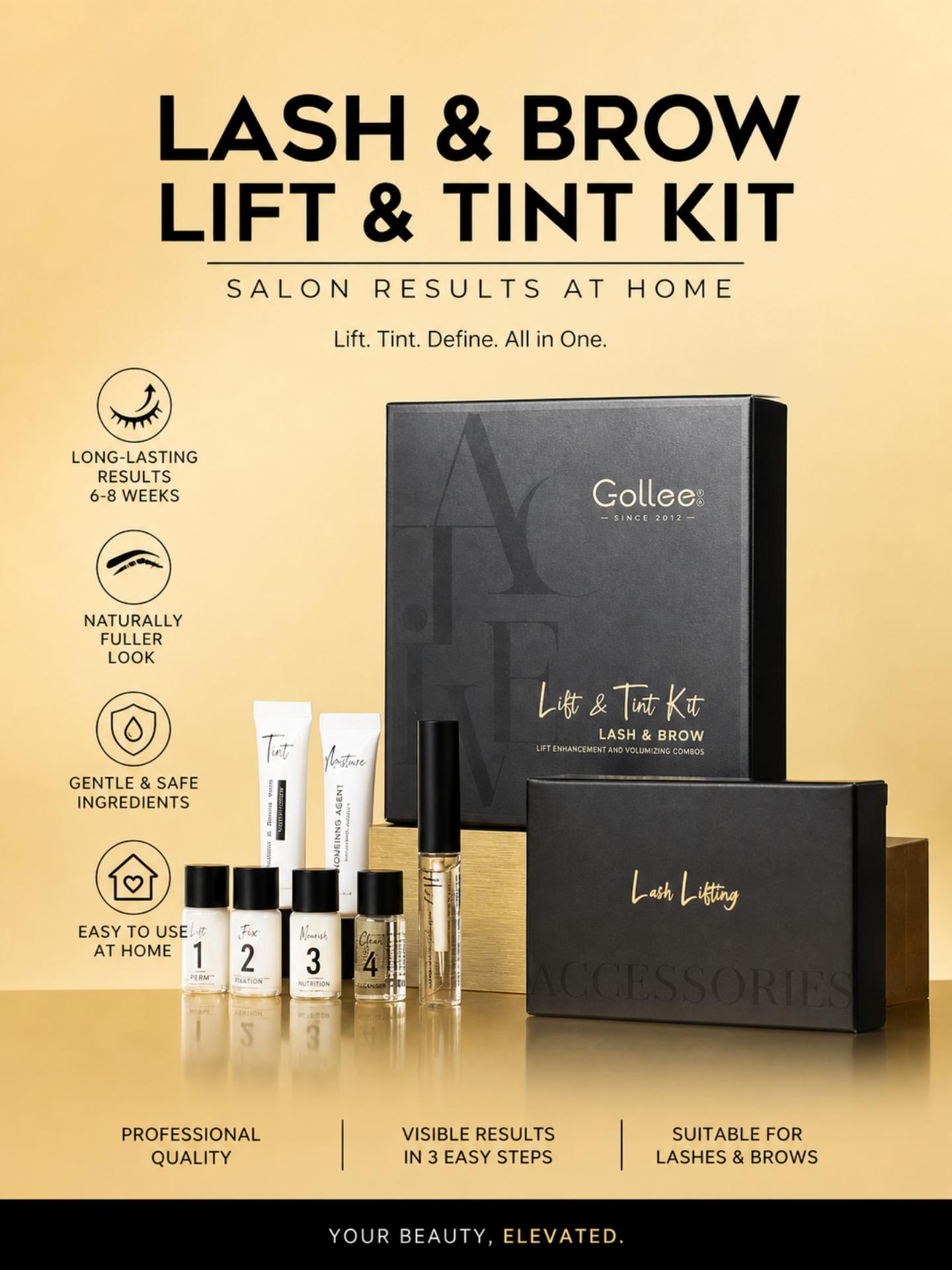 GOLLEE Lash Lift Color Kit Bro - Brow Lamination Kit ulasan dan harga