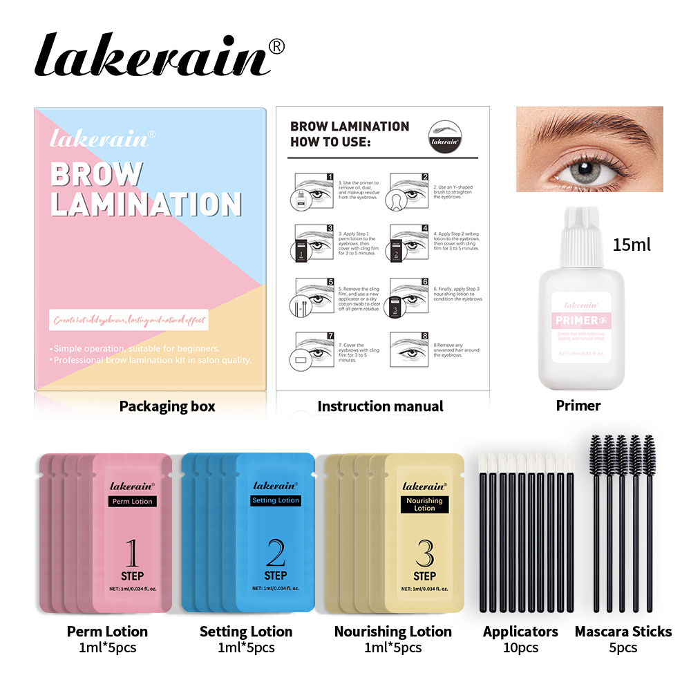 Lakerain Eyebrow Lamination Ki - Brow Lamination Kit ulasan dan harga
